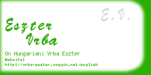 eszter vrba business card